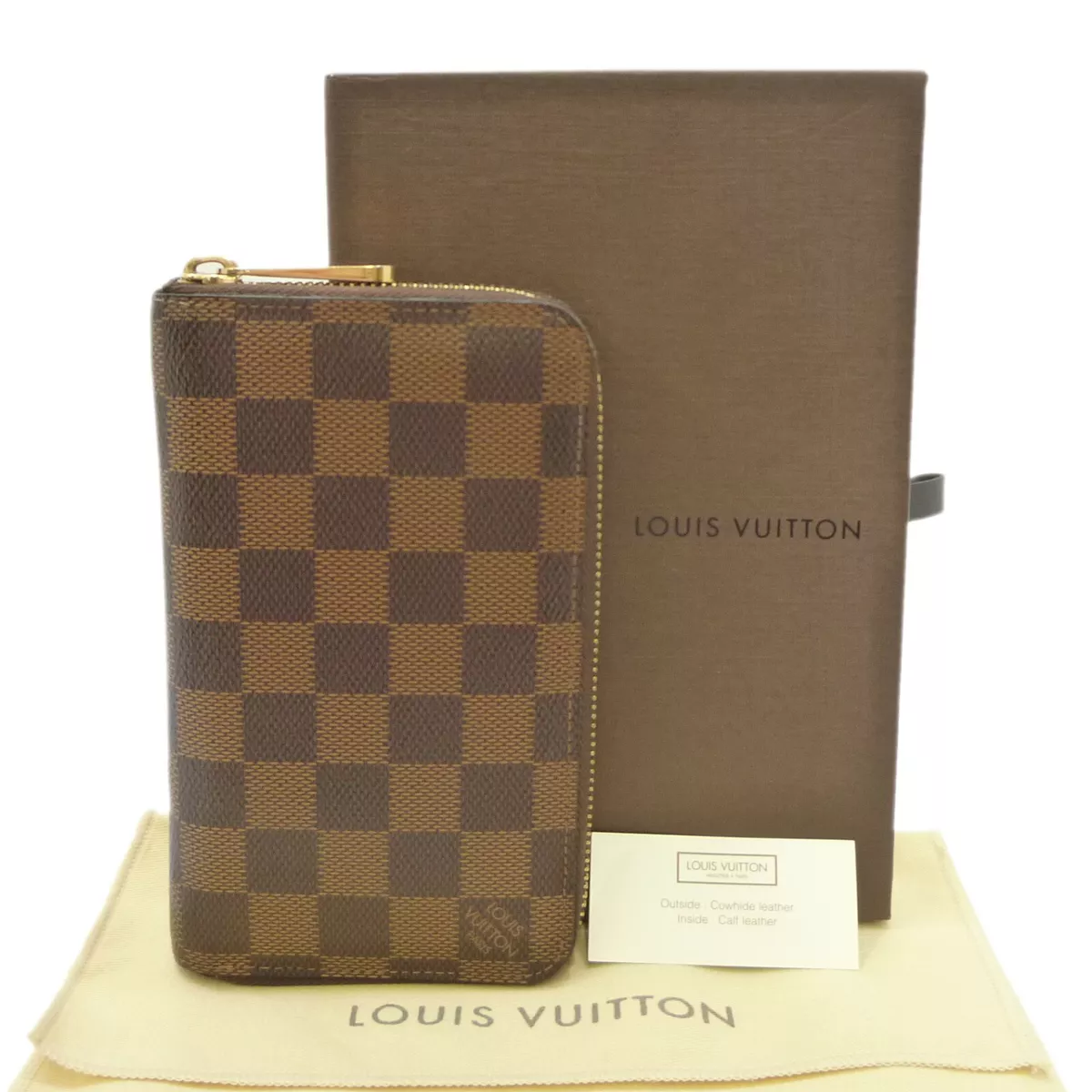 Date Code & Stamp] Louis Vuitton Damier Ebene Clemence Zippy Long