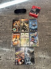 Sony PlayStation PSP System With Games Lot New Charger  