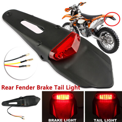 Dirt Bike Motorcycle Light 12 LED Rear Fender Brake Tail Light