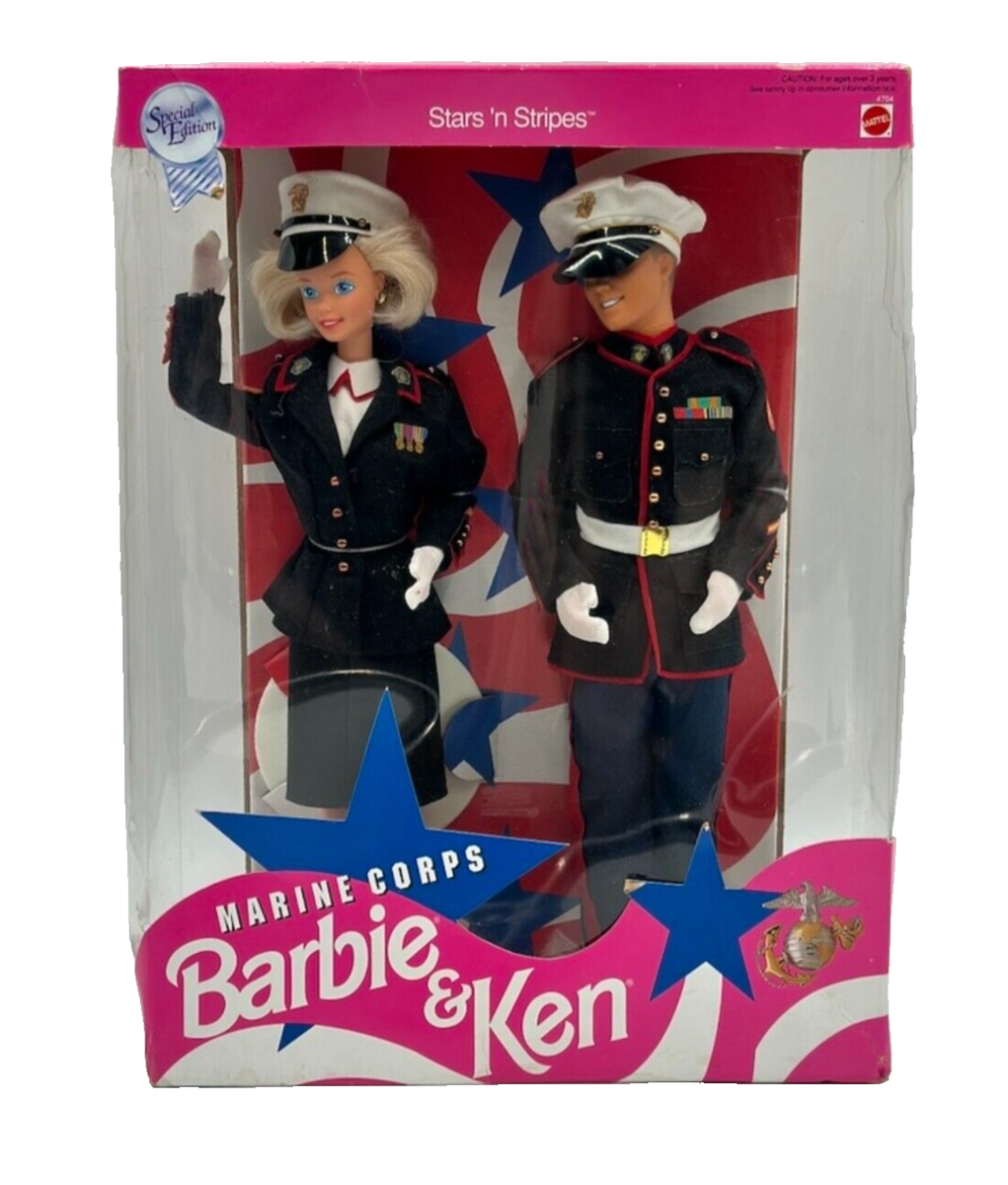 Star N Stripes Marine Corps Barbie & Ken 1991 Special