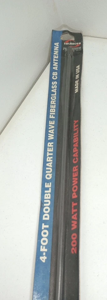 全新 SolarCon 白金卡车司机系列 4 英尺 200 瓦玻璃纤维 CB 天线 — 第 3/4 张图片
