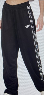REEBOK Womens 2X Black Plus Size 18 / 20W Track Pants Sweatpants $65 NWT SALE!