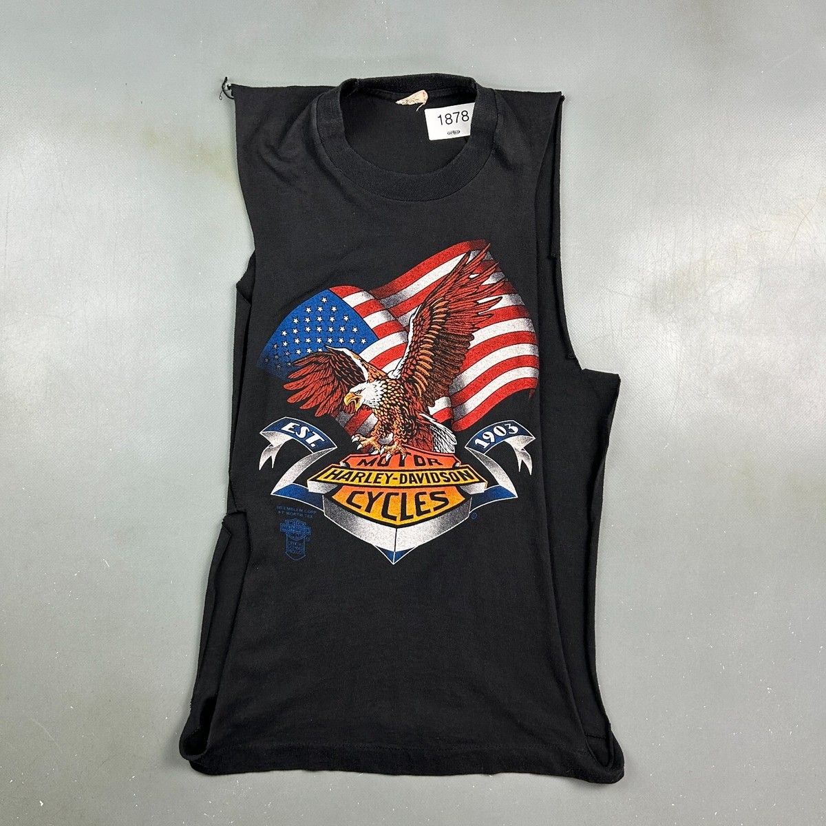 VINTAGE 90s | Harley Davidson Motorcycles 3D Emblem Sleeveless T