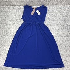 Philosophy Petite A-Line Sleeveless Electric Blue Casual Stretch Dress Women PM