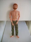 1964 VINTAGE HASBRO GI JOE RED HAIR PAINTED HEAD SCAR FACE FIGURE.