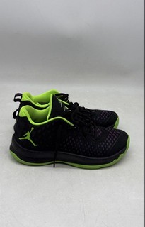 Nike Boys Air Jordan Extra Fly 854550 002 Black Green Sneaker Shoes Size 6Y