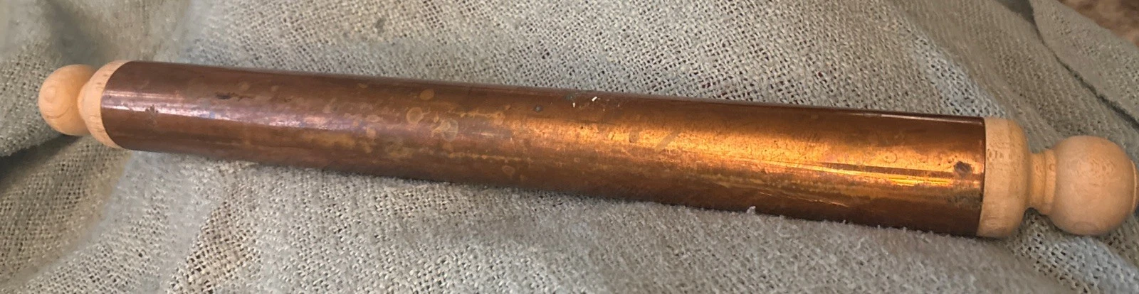 TARLA French Copper Rolling Pin Professional French Pastry 17 3/4” L Vintage