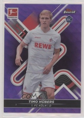 2021 Finest Bundesliga Purple Wave Refractor Timo Hubers Hübers Rookie RC 0kz8
