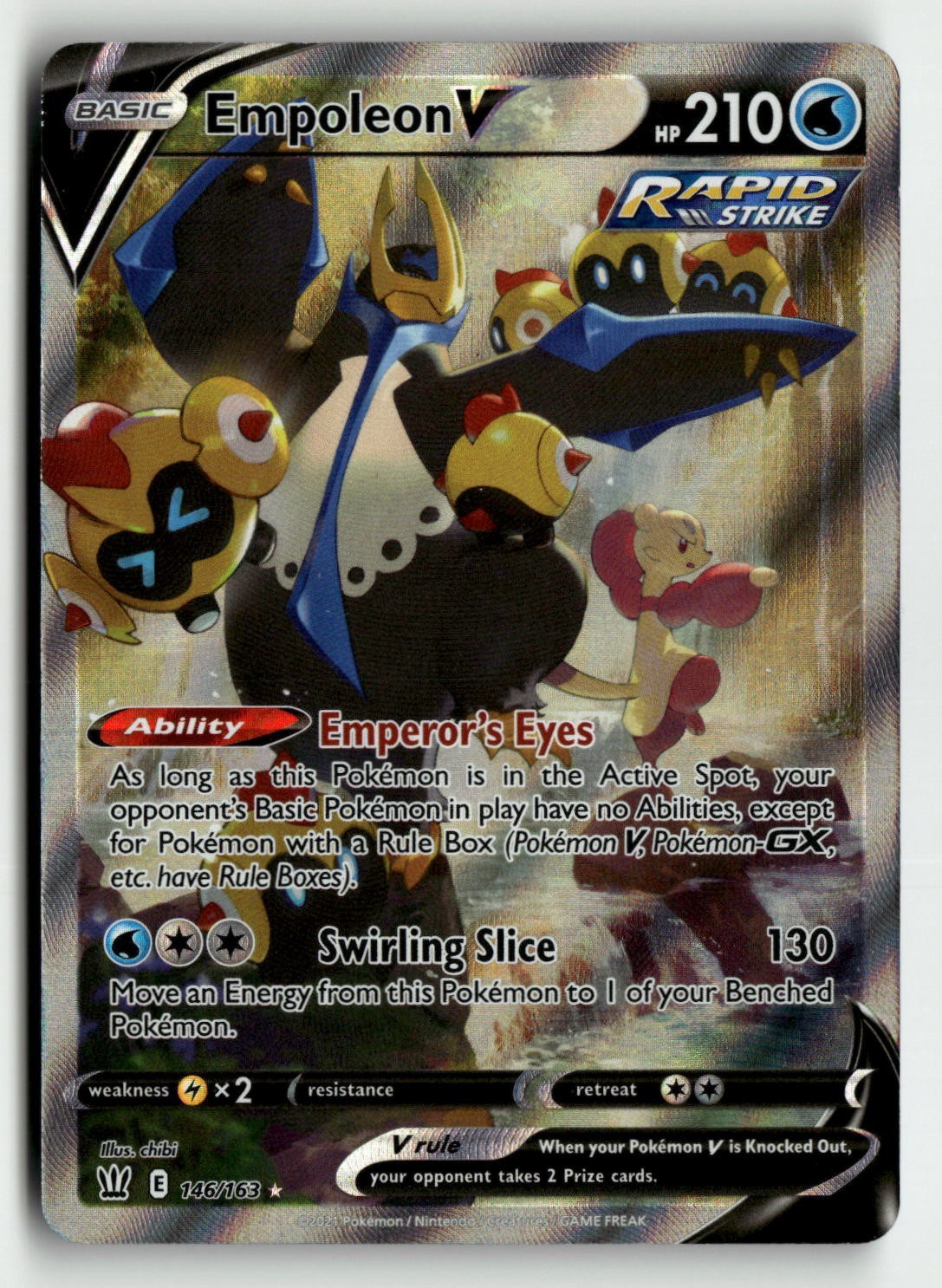 Empoleon V (Alternate Full Art) - SWSH05: Battle Styles (146/163)  Pokemon