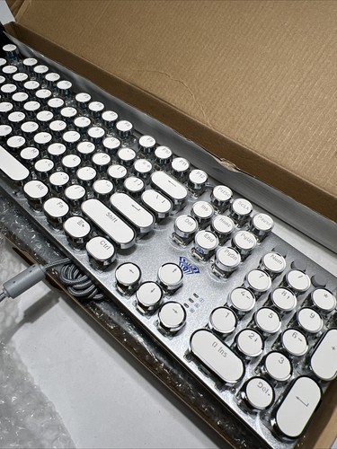 AULA F2088 Typewriter Style Mechanical Gaming Keyboard White-Blue Switches - Picture 12 of 16