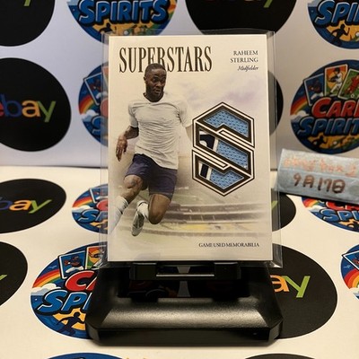 2020 Futera Unique Raheem Sterling 03/34 Manchester City Superstars Jersey Card
