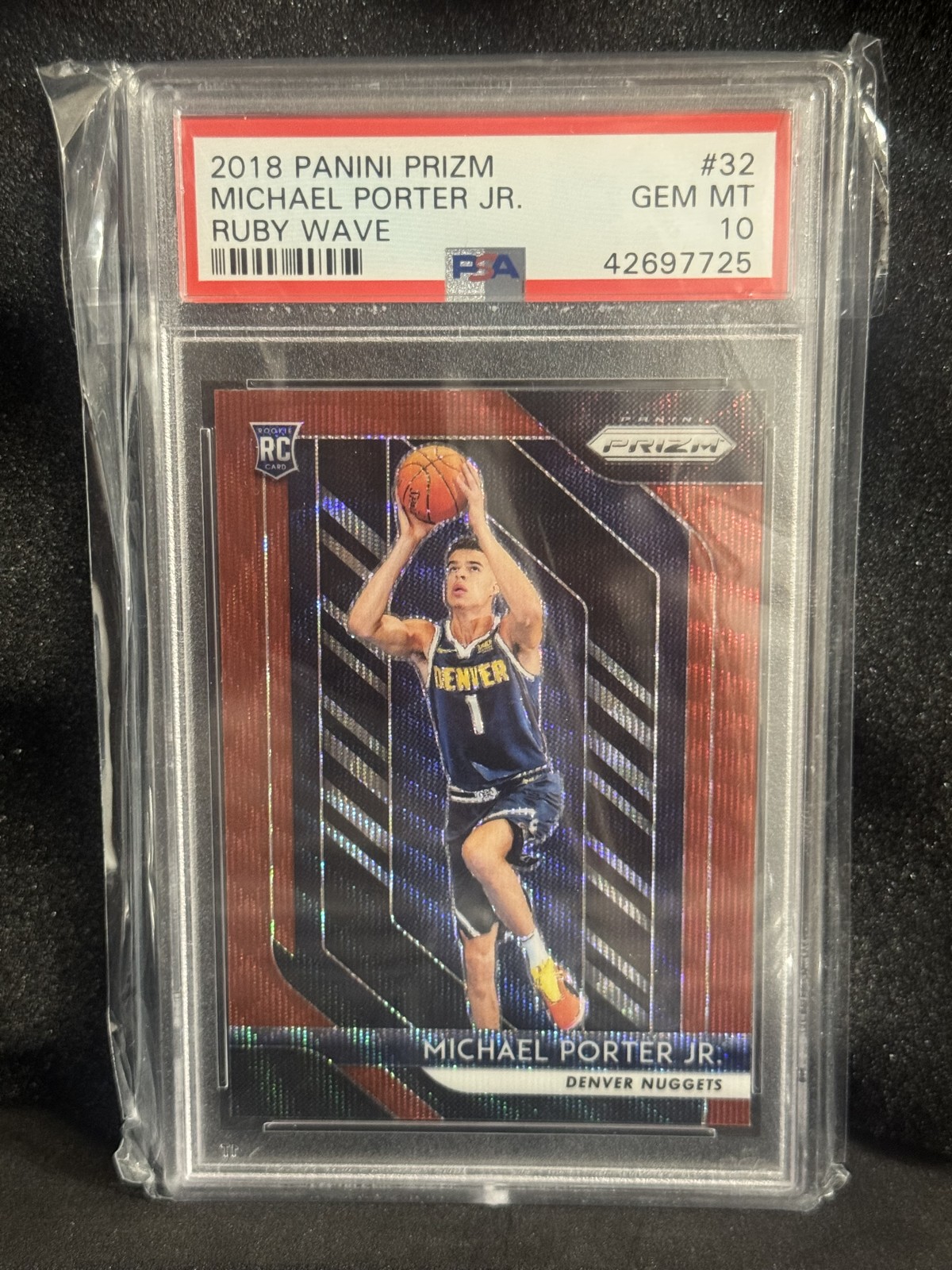 2018-19 Panini Prizm - Michael Porter Jr. #32 Ruby Wave Prizm (RC)