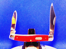 Gentleman's Pen Knife Red Micarta Handles 4th Gen. Dual Blades NEW, 3-1/4"
