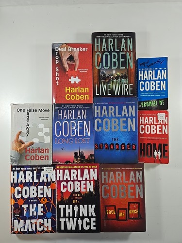Lot of 10 Harlan Coben Books - Mixed Hardcover & Paperback Myron and more - Picture 2 of 3