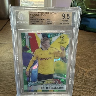 2020 Topps Chrome Sapphire Erling Haaland Future Stars Purple /75 BGS 9.5 