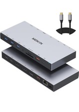 USB C Docking Station, Dual DisplayPort and HDMI Triple Display 3 Monitors