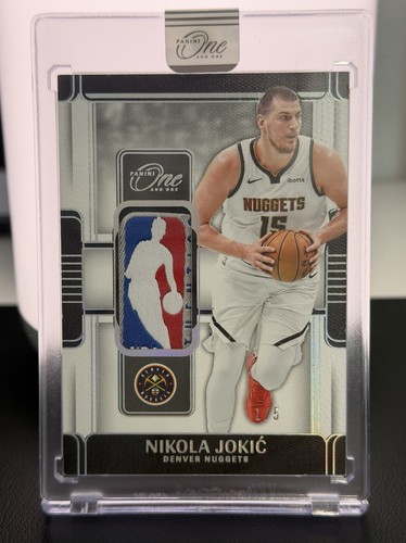 2024-25 Panini One And One Nikola Jokic Logoman 1/5 Game Worn Laundry Tag Joker