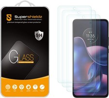 Supershieldz 3 Pack Designed for Motorola Edge 2022 Tempered Glass...