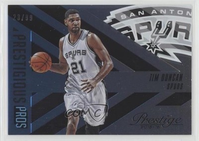 2015-16 Panini Prestige Prestigious Pros Light Blue 23/99 Tim Duncan #26 HOF 7y2