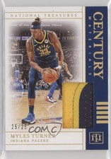 2019-20 Panini National Treasures Century Materials Prime 25/25 Myles Turner j0x