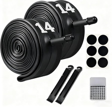 2 PCS 14X1.75/2.125 Bike Inner Tubes with Angled Schrader Valve Stem, E-Bike Tub
