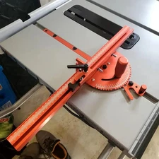 1 Set Miter Gauge and 400MM Aluminium Profile Fence With Track Stop Sawing