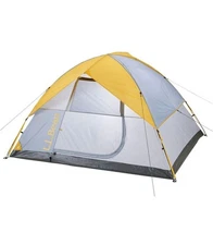 L.L.Bean Access 4-Person Tent Stainless Steel/Asphalt/Field Gold 9' x 7'.