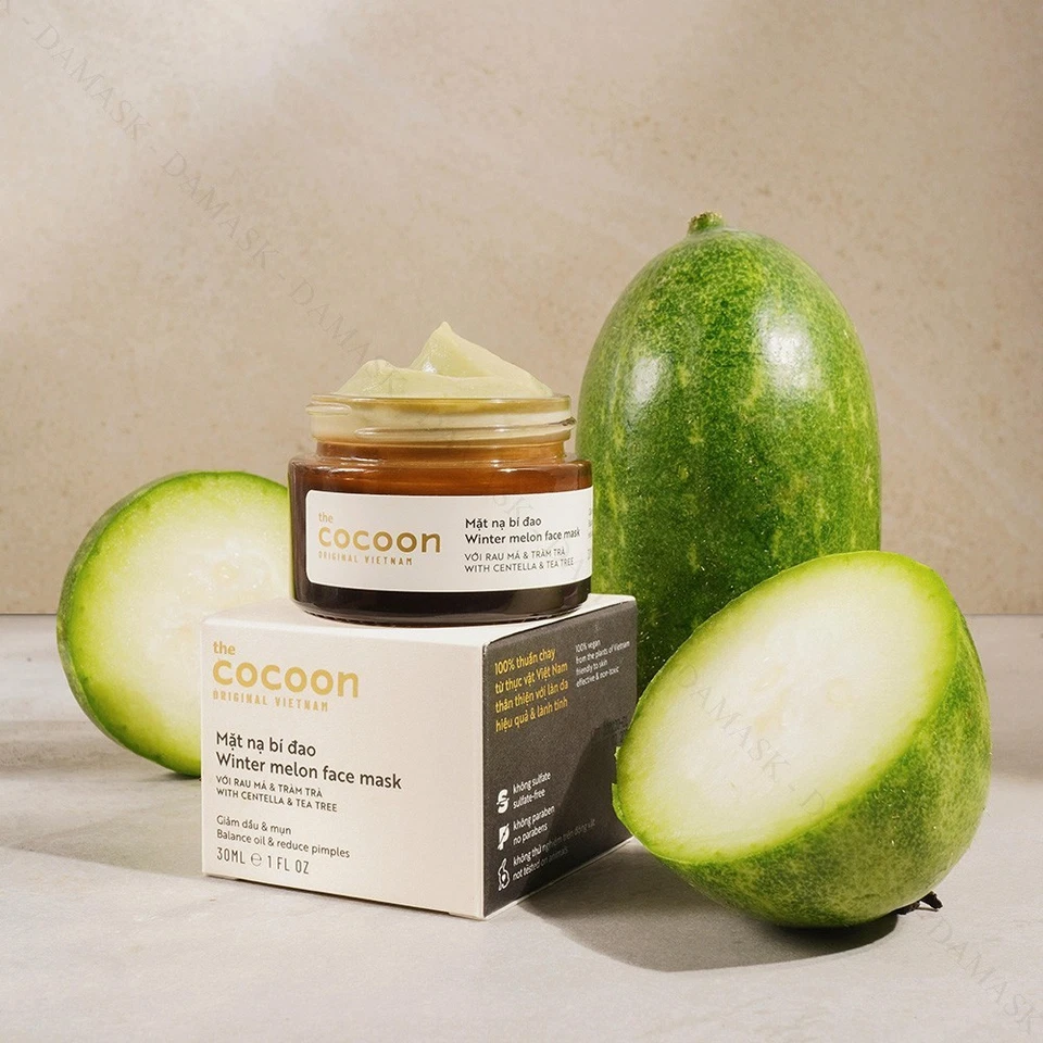 2x Cocoon Winter Melon Face Mask 30ml Clears Acne Controls Oil Naturally - Image 4 of 4
