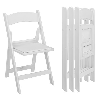 4PCS Plastic Folding Comfortable Chairs Event Wedding Party Camping Dining Seats