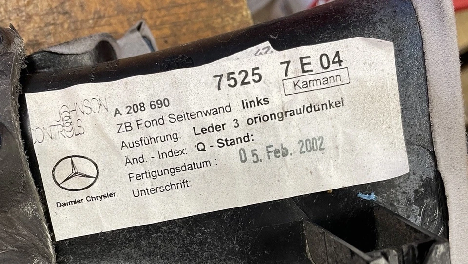 97-03 Mercedes W208 CLK320 CLK430 Panel de puerta interior trasero izquierdo dos tonos OEM Foto 4 de 4