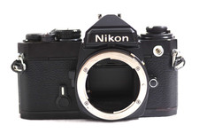 VINTAGE NIKON FE BLACK SLR CAMERA BODY WITH TYPE E FOCUSING SCREEN FOR PARTS 