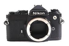 VINTAGE NIKON FE BLACK SLR CAMERA BODY WITH TYPE E FOCUSING SCREEN (FOR PARTS)