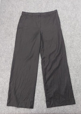 Theory Pants womens 12 Black Virgin Wool Wide Leg Trousers Slack Career