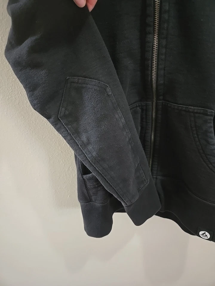 American Giant Heavy Duty Zip Up Womens Black Hoodie Small - Image 3 of 4