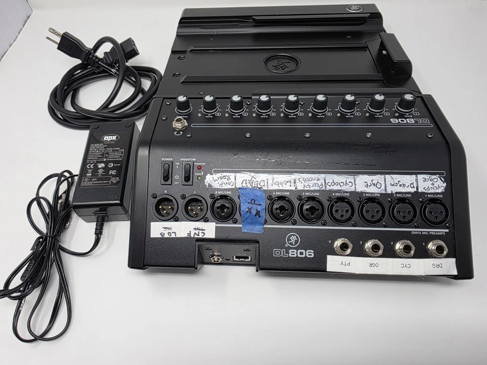 Mackie DL806 Digital Mixer Tested Working Writing/Tape Present Power Supply READ - Image 2 of 4