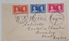 New Zealand 1937 KGVI Coronation FDC, New Plymouth to Kent ENGLAND