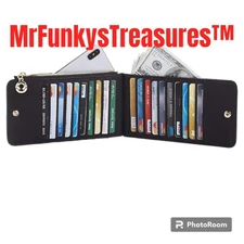 Toughergun Womens RFID Blocking Multi-Card Organizer Wallet with Zipper