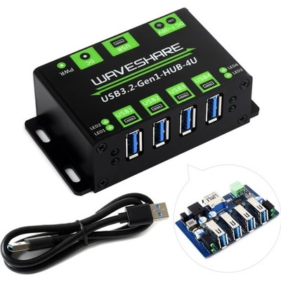 Erweiterte USB-Hub 3.2 Gen1, 4 Anschlüsse, Max. 2A pro Port, LED-Anzeigen