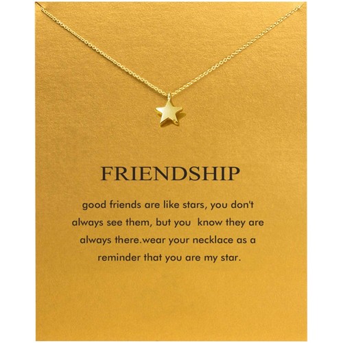 Charming Good Luck Elephant Necklace with Star Pendant - Gift Card Included