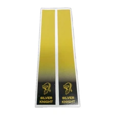 12 Pack 7" Arrow Wraps: SILVER KNIGHT Black To Gold Fade: Vinyl Stickers