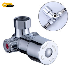 3 Way Hot Cold Water Mixing Valve Thermostatic Mixer Temperature Control Zinc Al