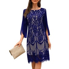 COOAN Wedding Guest Cocktail & Formal Dresses for Women - Lace Sequin Prom