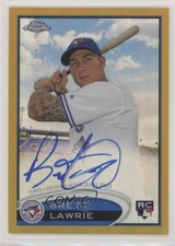 2012 Topps Chrome Rookie Auto Gold Refractor 36/50 Brett Lawrie #173 Auto 0k2