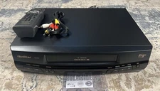 Quasar VCR VHQ-940 Omnivision VHS Recorder w Remote & Cables Tested Working