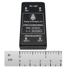 ATMV12V300V20MA1 6W Isolated DC-DC Power Module 12V Input 300V 20mA Output