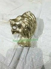 Antique Solid Brass Lion Head Handle Only For Wooden Walking Stick Cane Gift