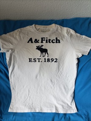 Abercrombie & Fitch, T-Shirt, Größe: XL, Muscle Fit, Weiß, Baumwolle, Vintage