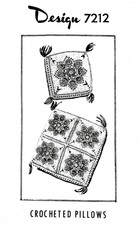 Crocheted Pillows Pattern 7212 (Reprint)