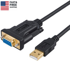USB to RS232 Adapter with PL2303 Chipset, 6.6Ft USB 2.0 Male to RS232 Female DB9