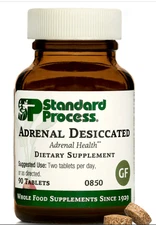 Standard Process Adrenal Desiccated PMG 90 Tablets Exp 11/26 Supplement FreeShip